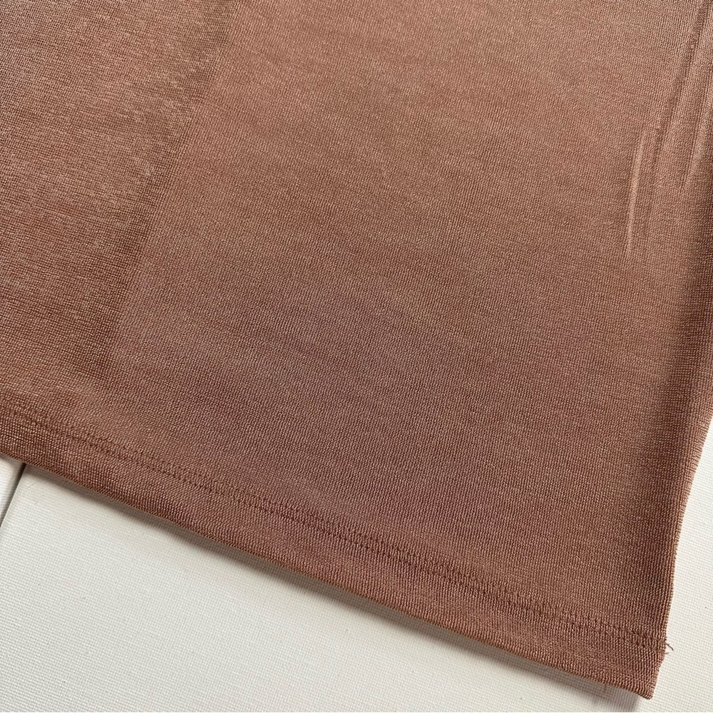 Zara Tan Silky Spaghetti Adjustable Strap Dress V-neckline Women Small - Picture 8 of 10
